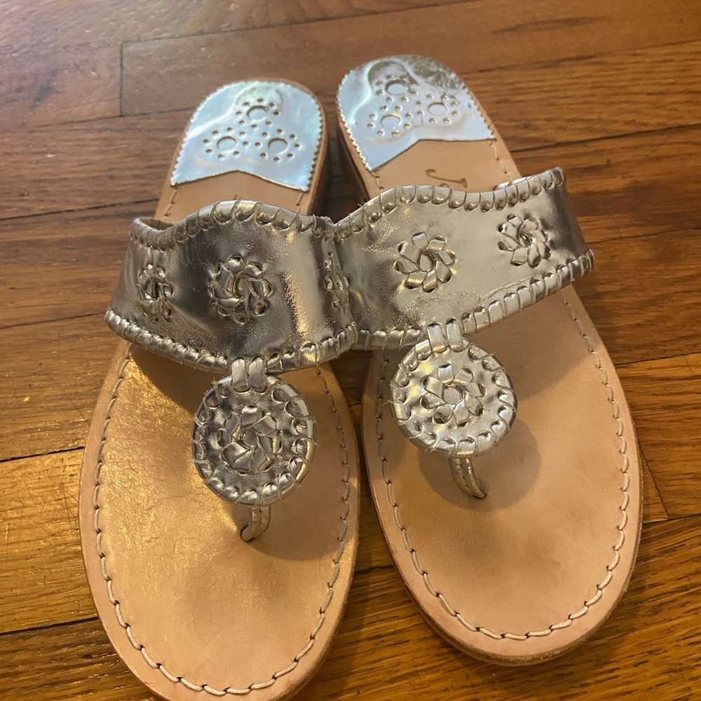 Jack Rogers Silver Sandal